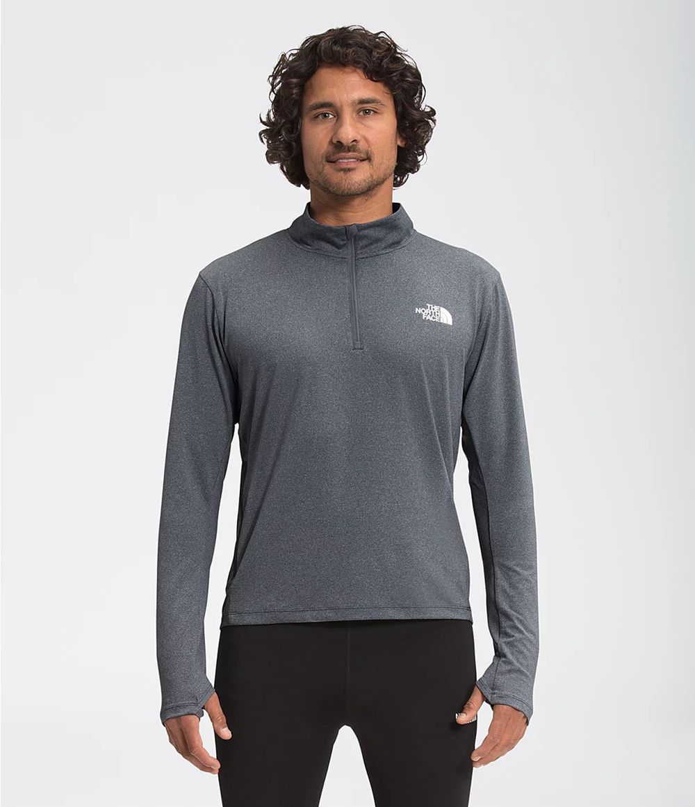 The North Face Riseway 1/2 Zip T-Shirts Herren - Grau CH-641GDPB